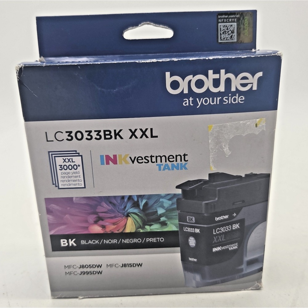 Brother LC3033BK XXL BLACK Super High-yield INKvestment Ink Tank EXP 01/2026